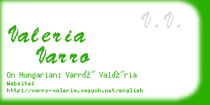 valeria varro business card